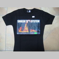 Smash The System čierne dámske tričko 100%bavlna